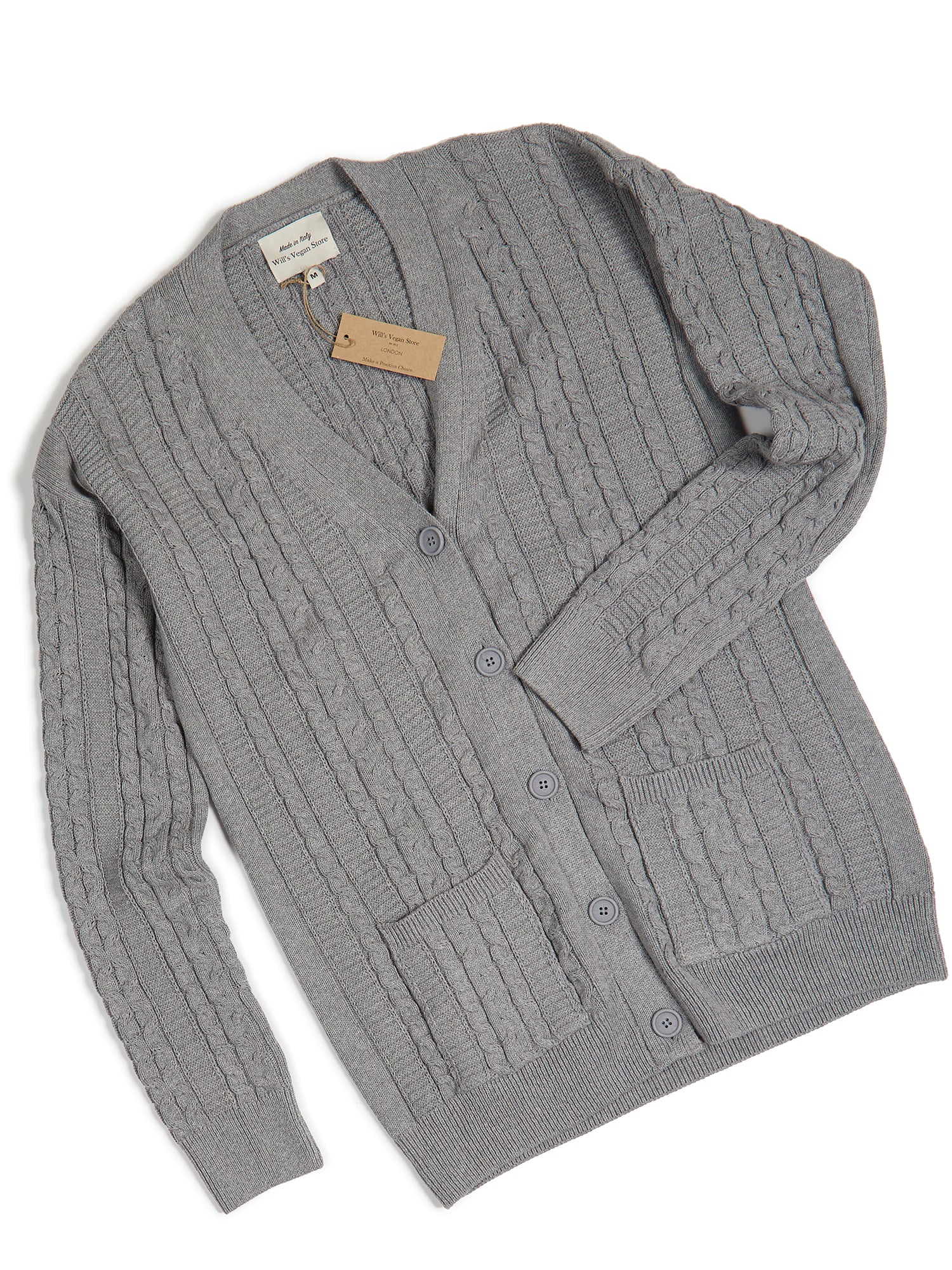 Vegan Women's Chunky Button Up Knitted Cardigan | Will's Vegan Store