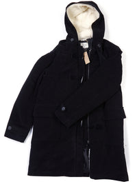 Vegan Men's Wool Duffle Coat With Recycled Vegan Shearling | Will's Vegan Store