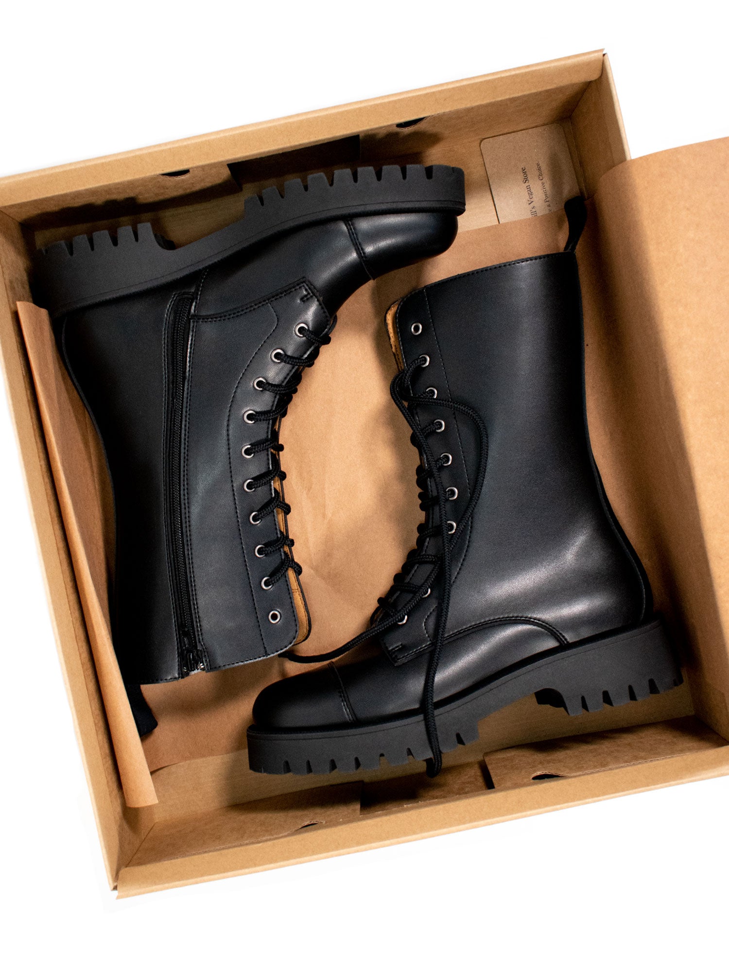 Women's Track Sole 10 Eye Boots | Will's Vegan Store
