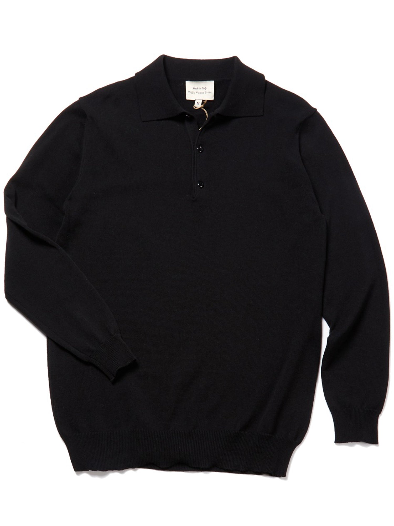 Vegan Men's Recycled Long Sleeve Polo | Will's Vegan Store