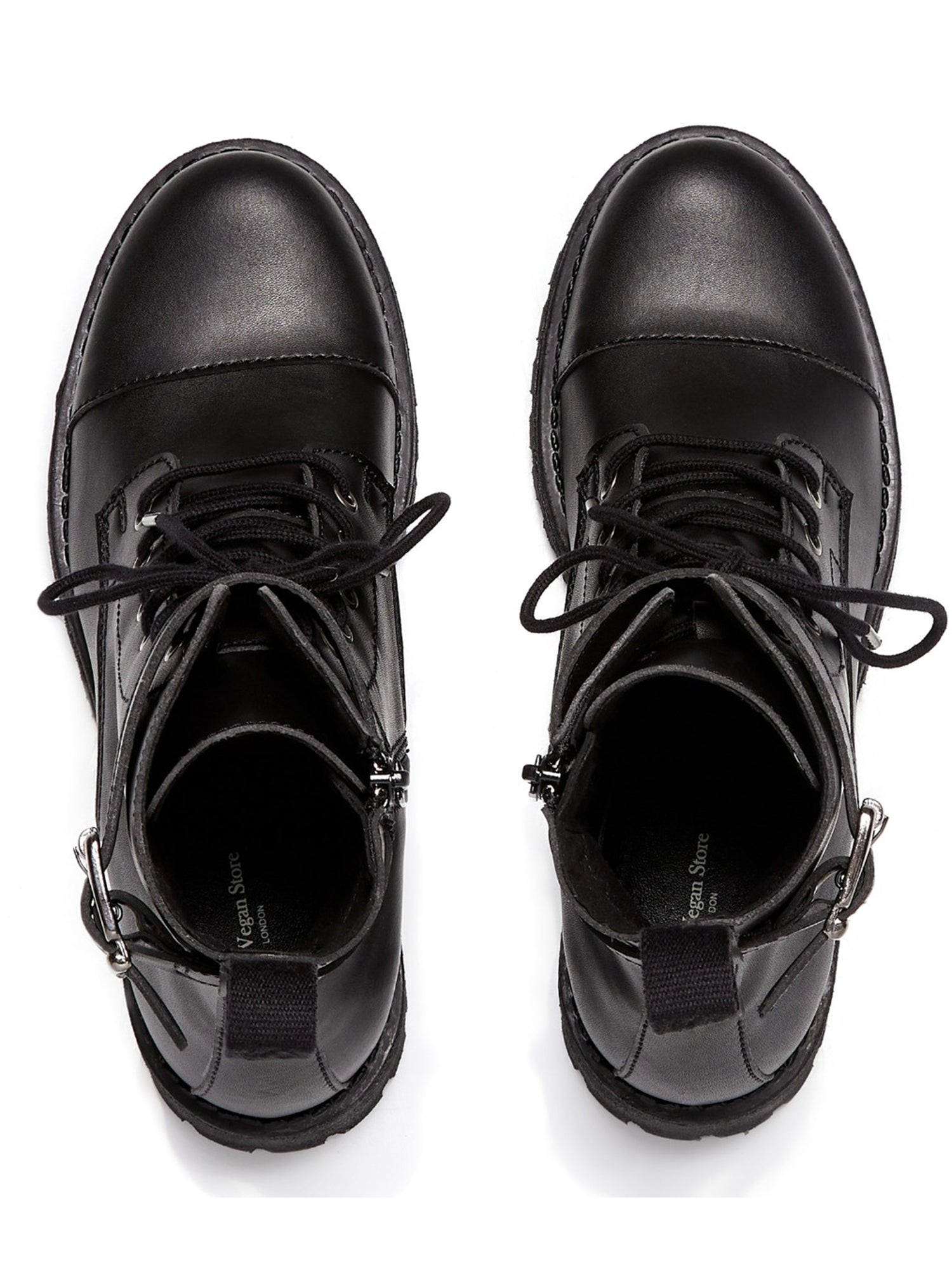 Womens black leather lace up sale work shoes