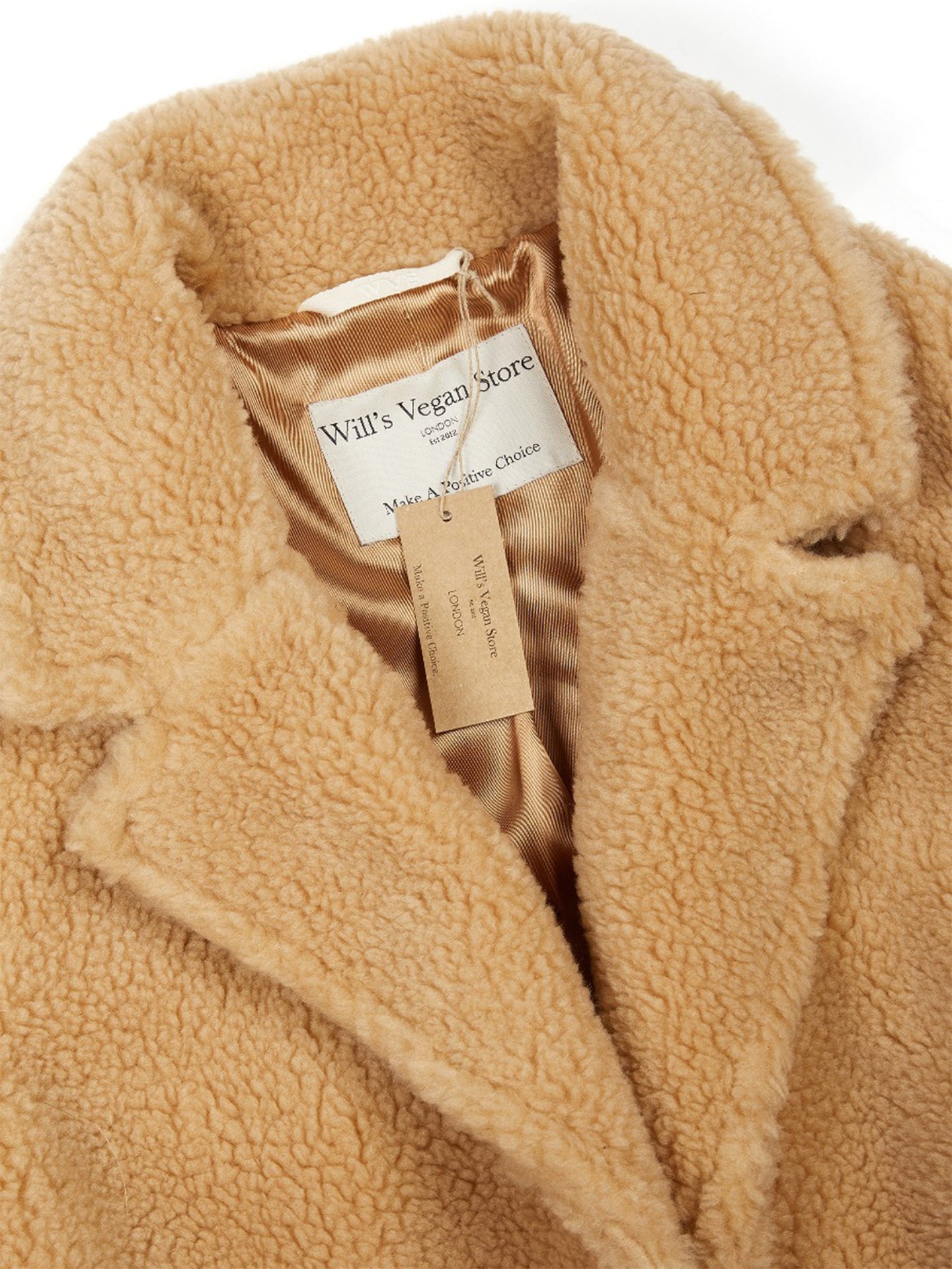 Vegan Women's Recycled Teddy Coat | Will's Vegan Store