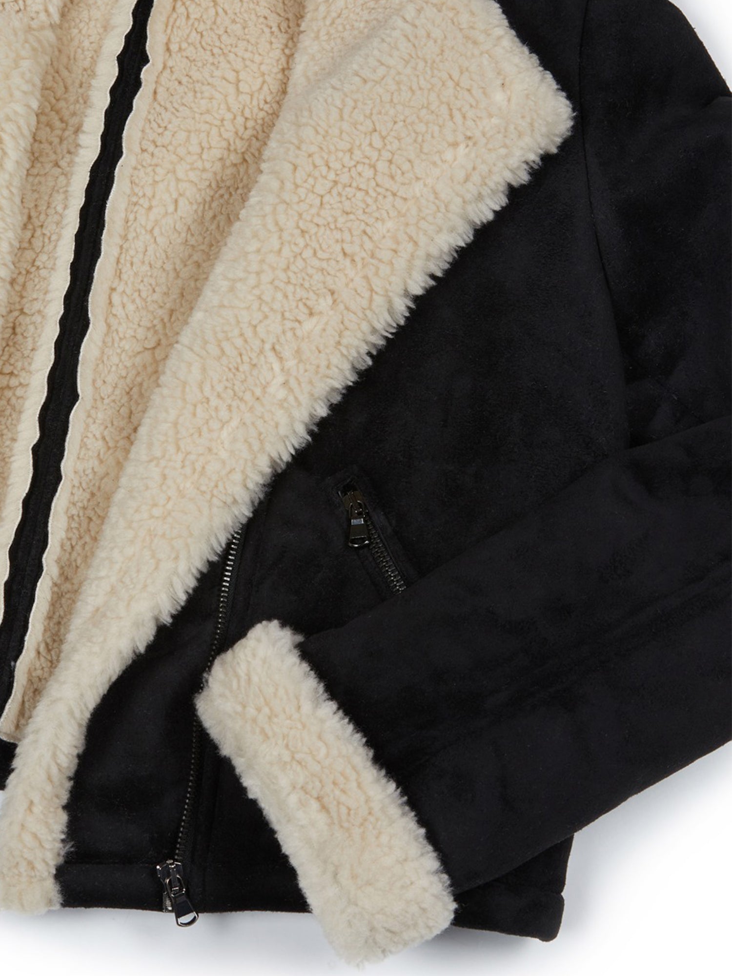 Vegan Women's Recycled Vegan Shearling Moto Jacket | Will's Vegan Store