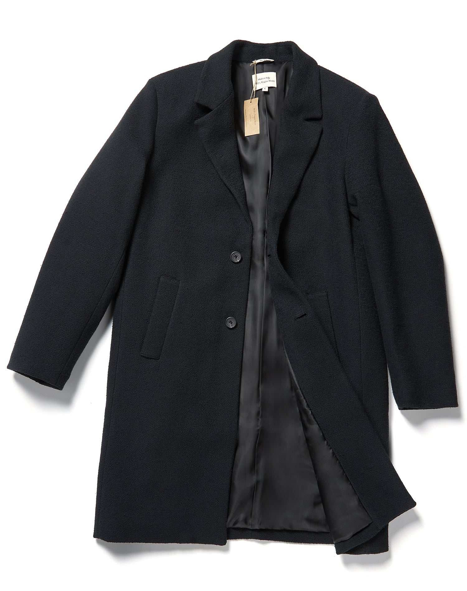 Structured Vegan Wool Coat | Will's Vegan Store
