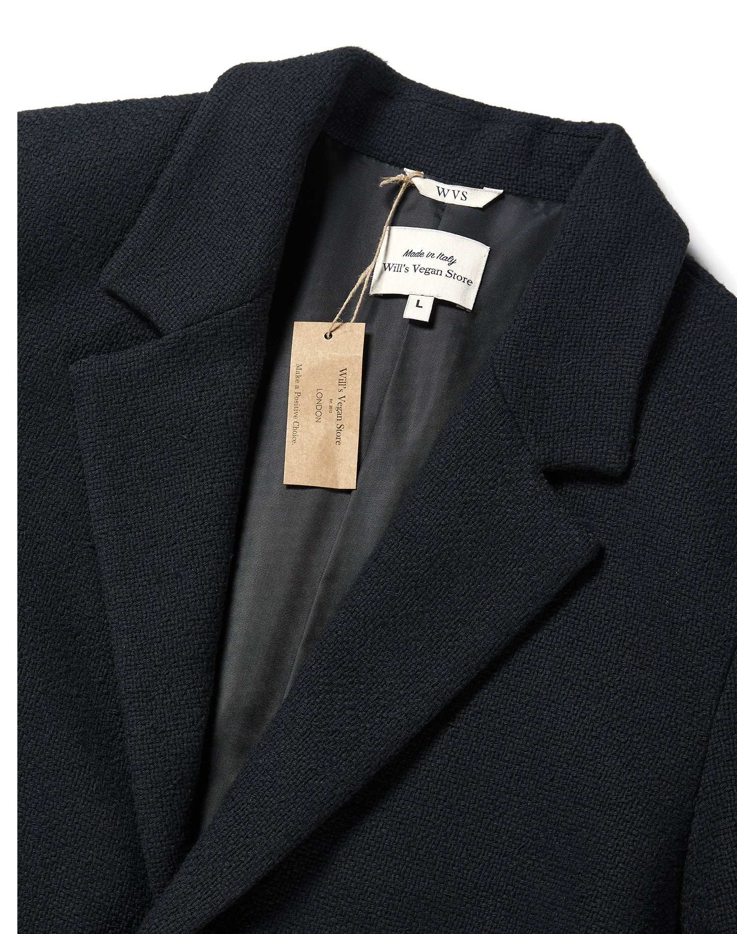 Structured Vegan Wool Coat | Will's Vegan Store