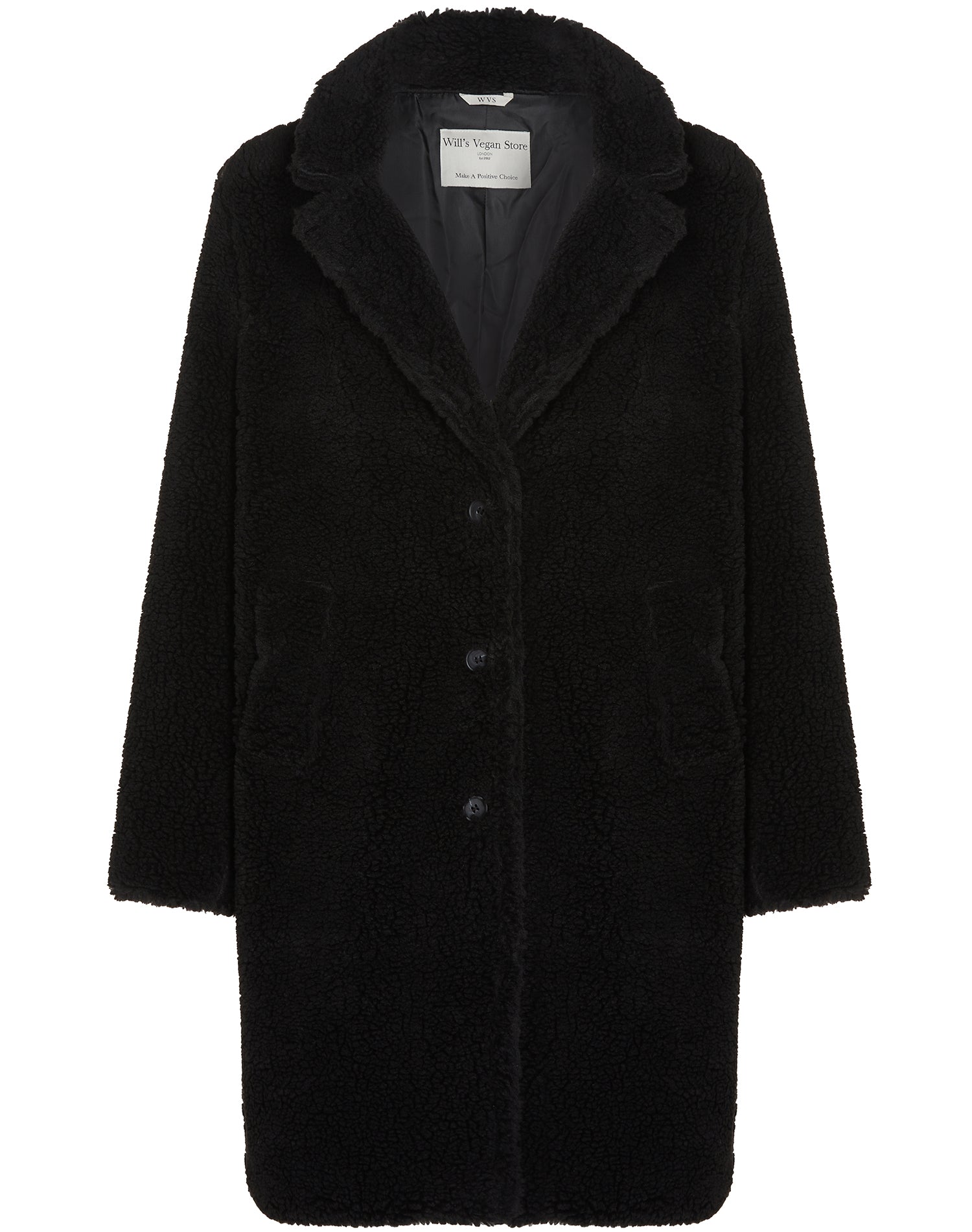 Vegan Women's Recycled Teddy Coat | Will's Vegan Store