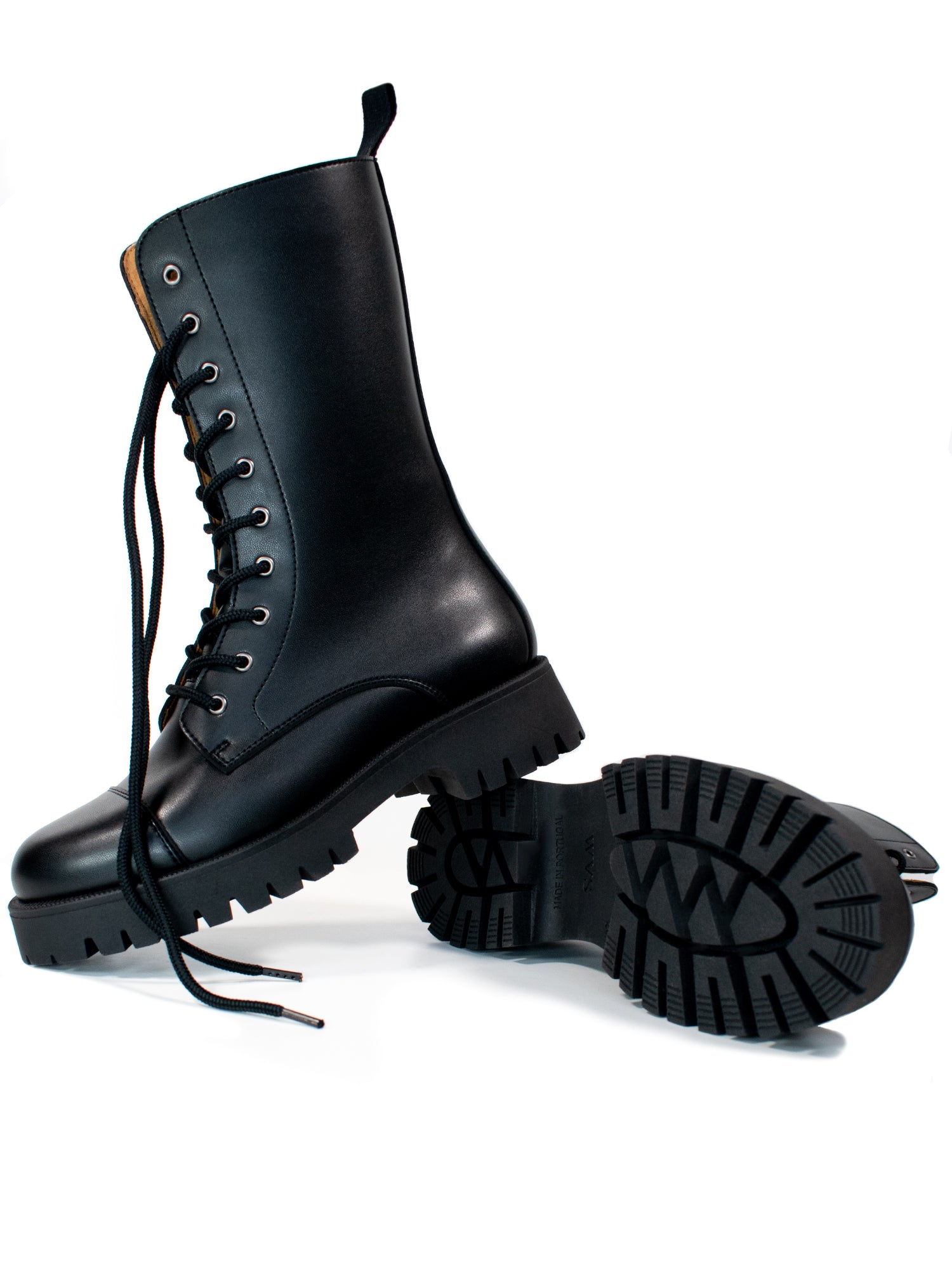 Women's Track Sole 10 Eye Boots | Will's Vegan Store