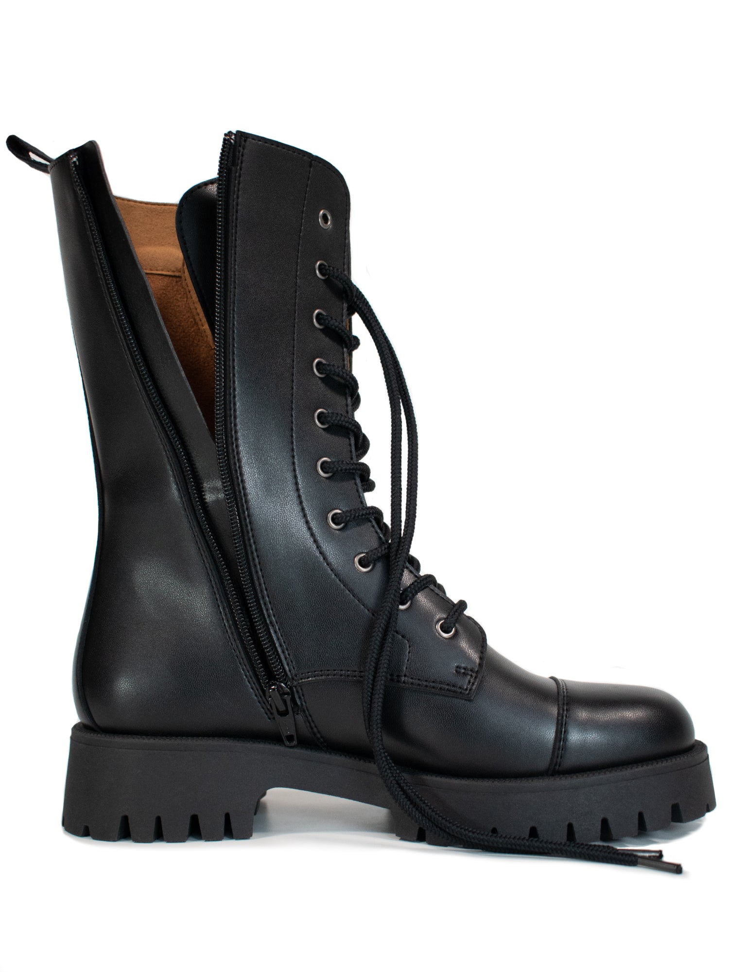 Women's Track Sole 10 Eye Boots | Will's Vegan Store