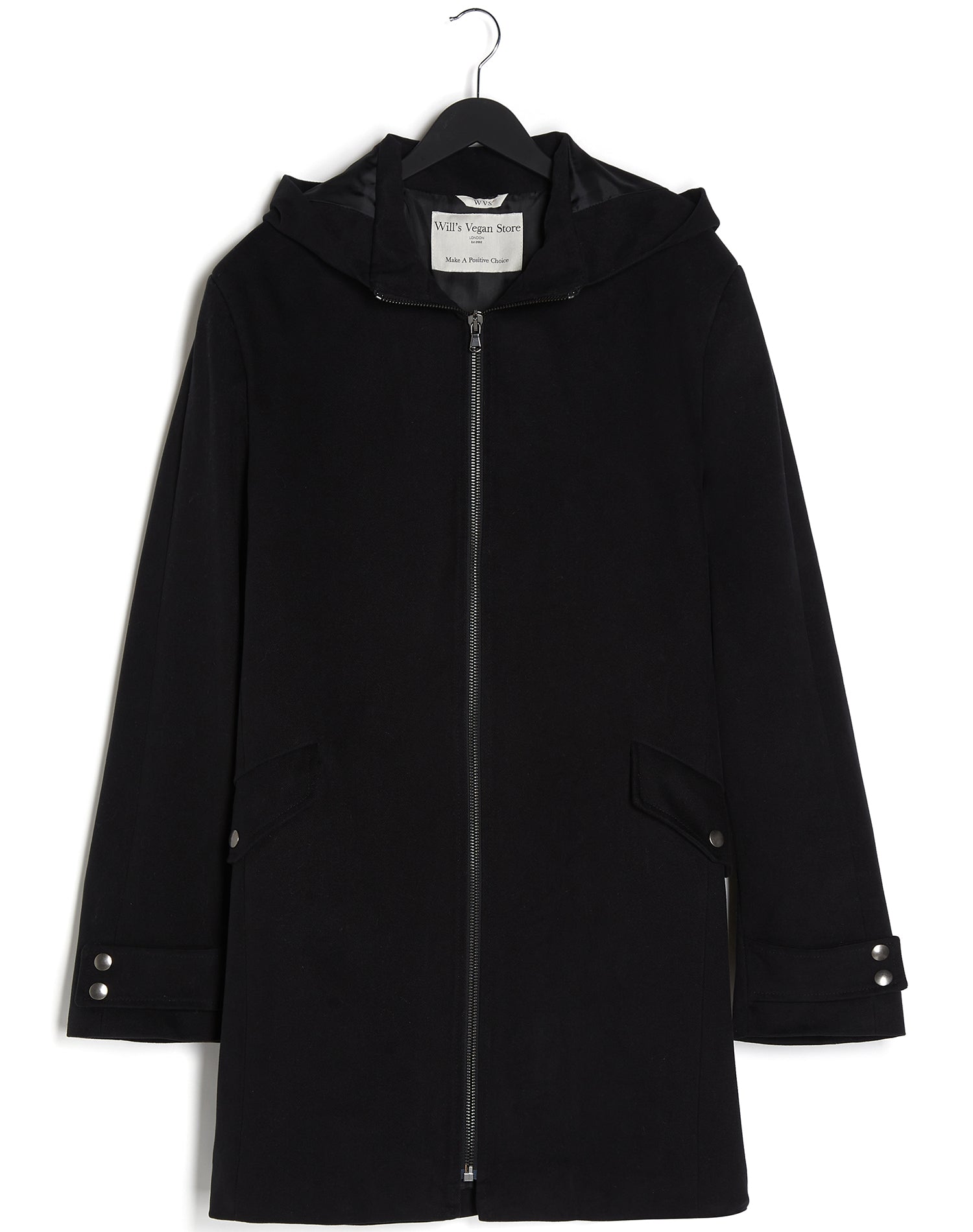 Vegan Wool Hooded Coat | Will's Vegan Store