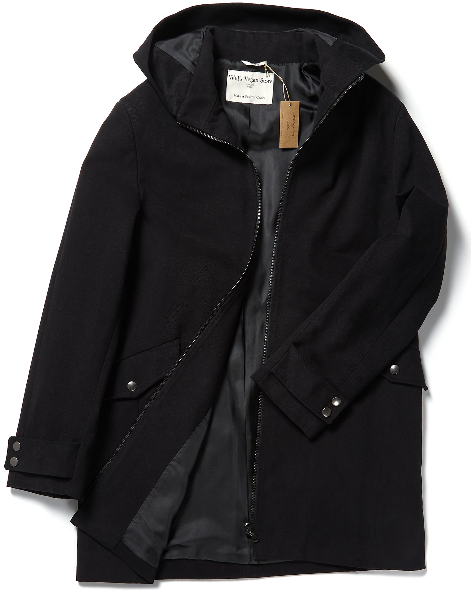 Vegan Wool Hooded Coat | Will's Vegan Store