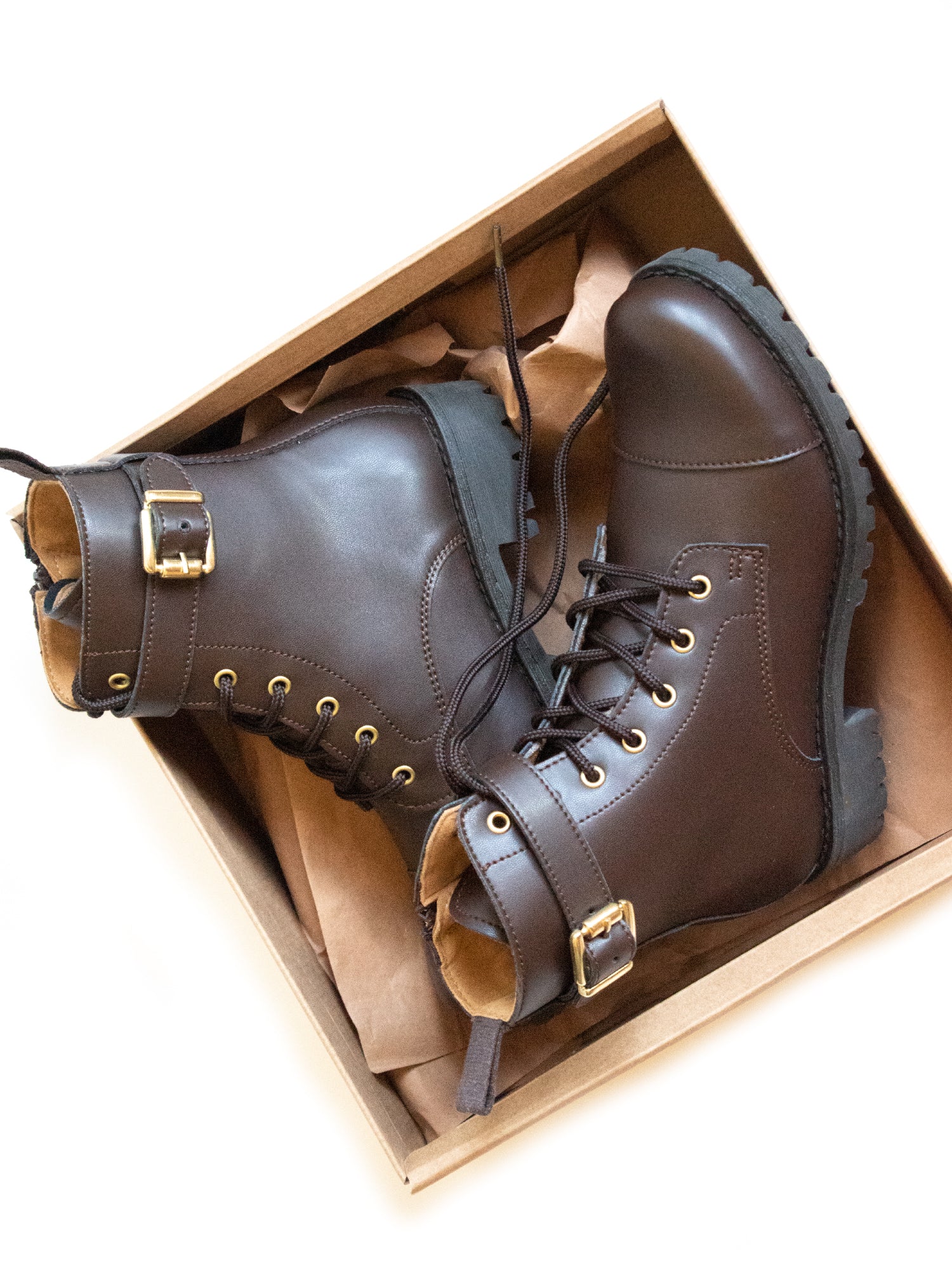 Vegan Women's Buckled Work Boots | Will's Vegan Store