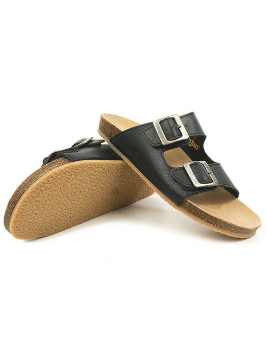 Vegan Men's Two Strap Footbed Sandals | Will's Vegan Store