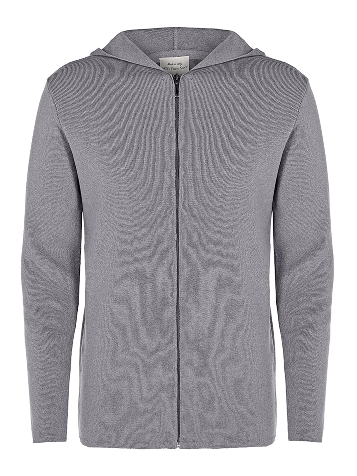 Vegan Men's Recycled Zip Up Knit Hoodie | Will's Vegan Store
