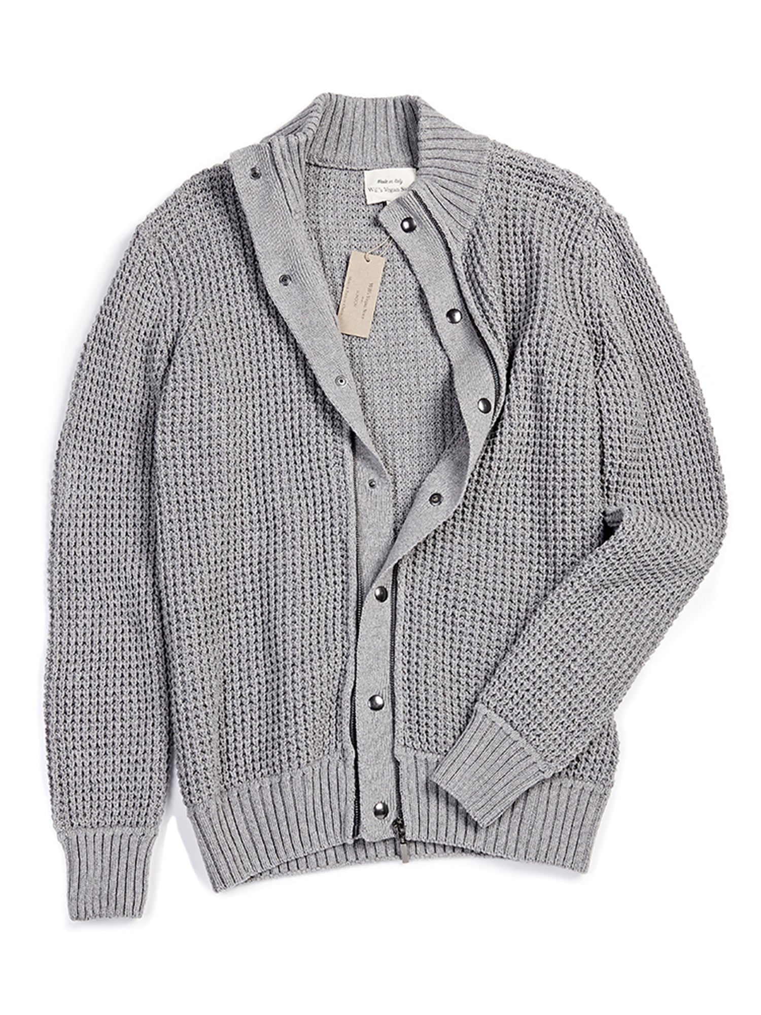 Vegan Men's Recycled Waffle Cardigan | Will's Vegan Store