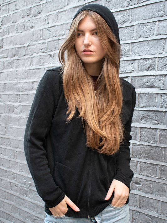 Vegan Women's Recycled Loungewear Knit Hoodie | Will's Vegan Store