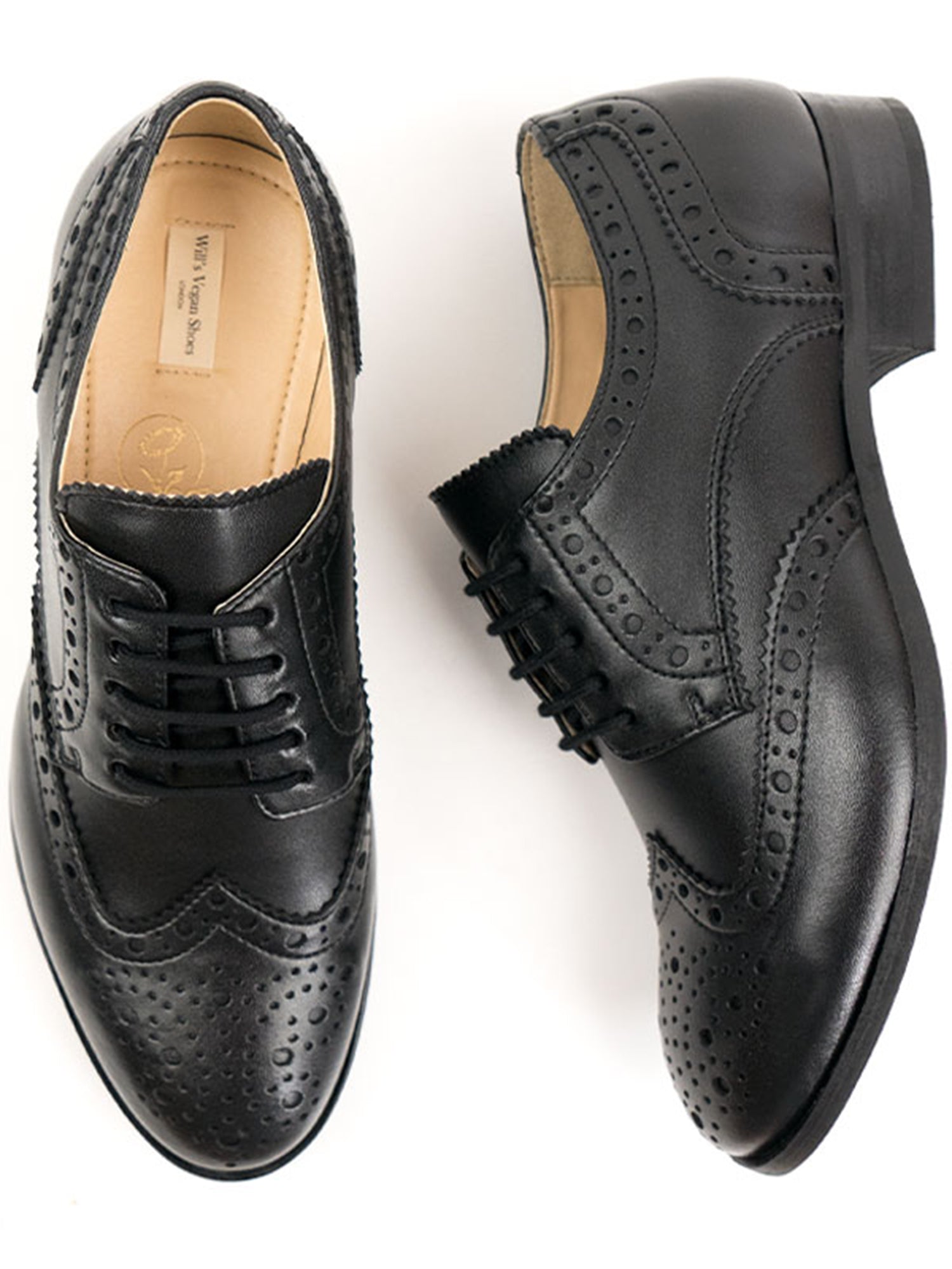 Mens black 2024 wingtip dress shoes