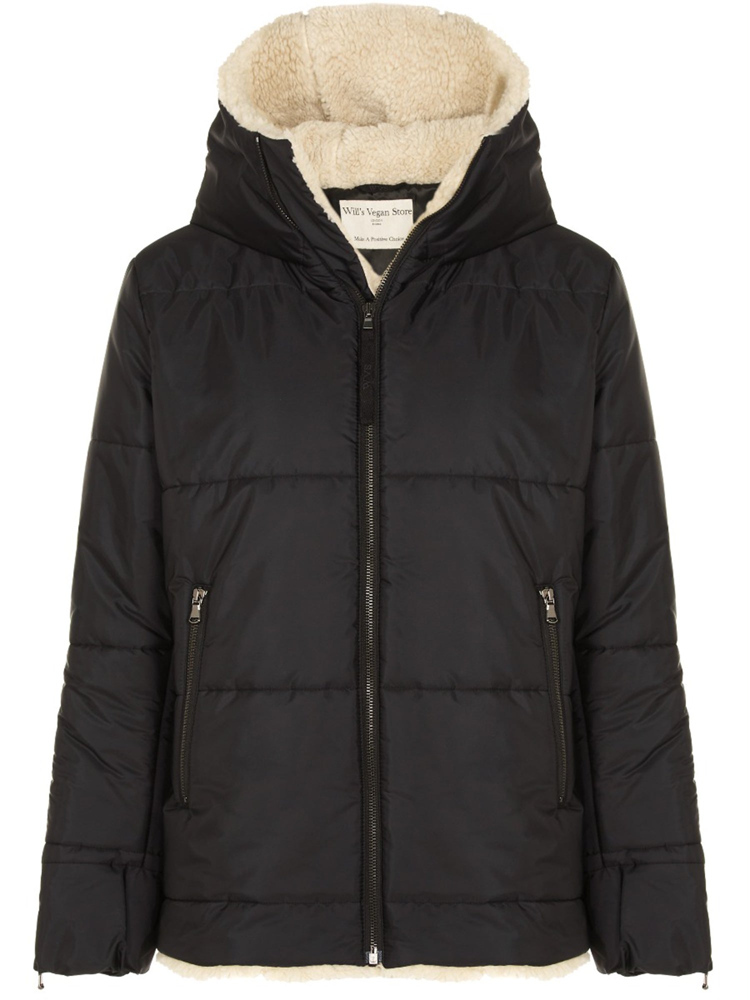 Vegan Women's Recycled Vegan Shearling Puffer | Will's Vegan Store