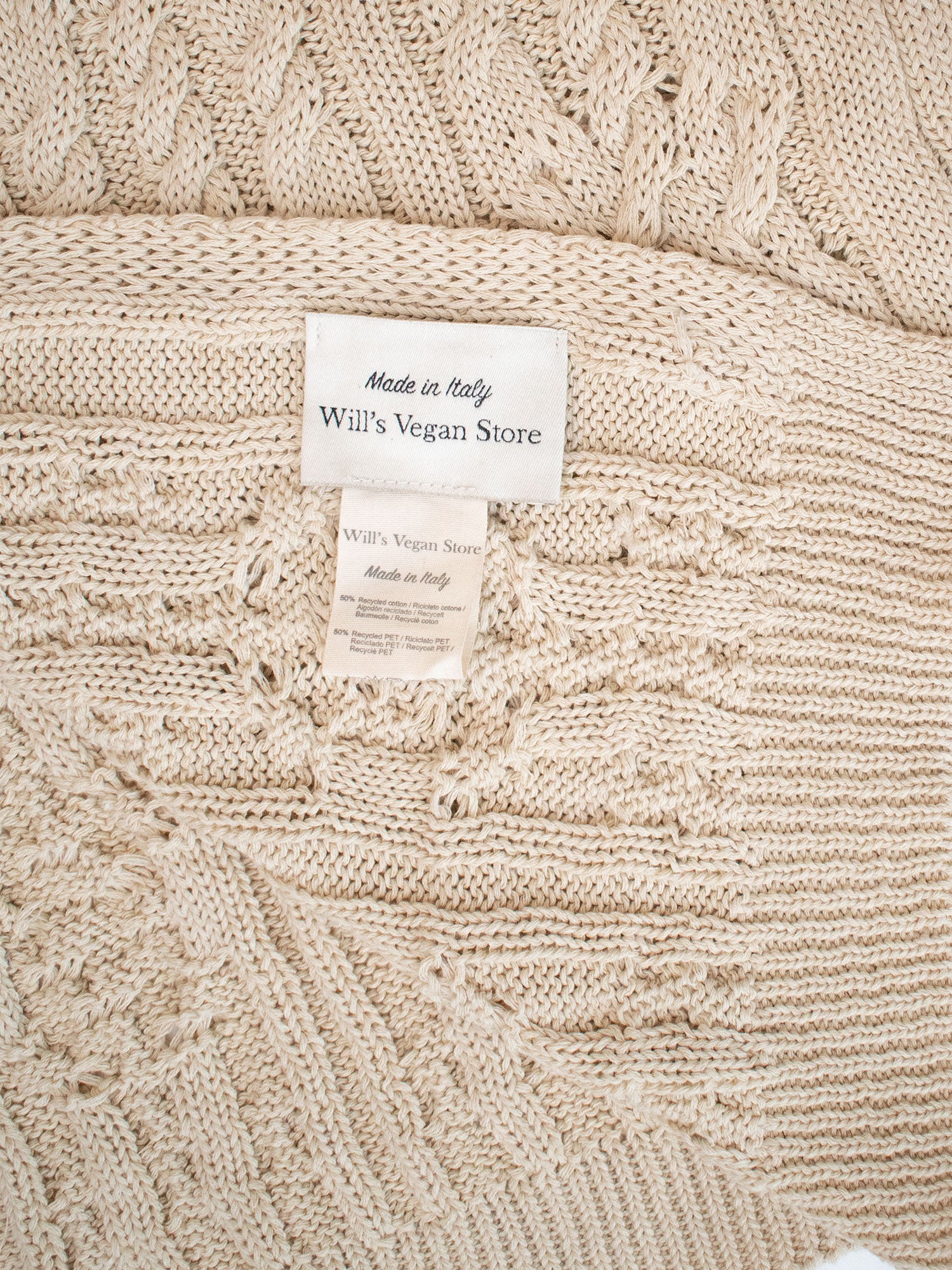 Recycled Braided Knit Scarf | Will's Vegan Store