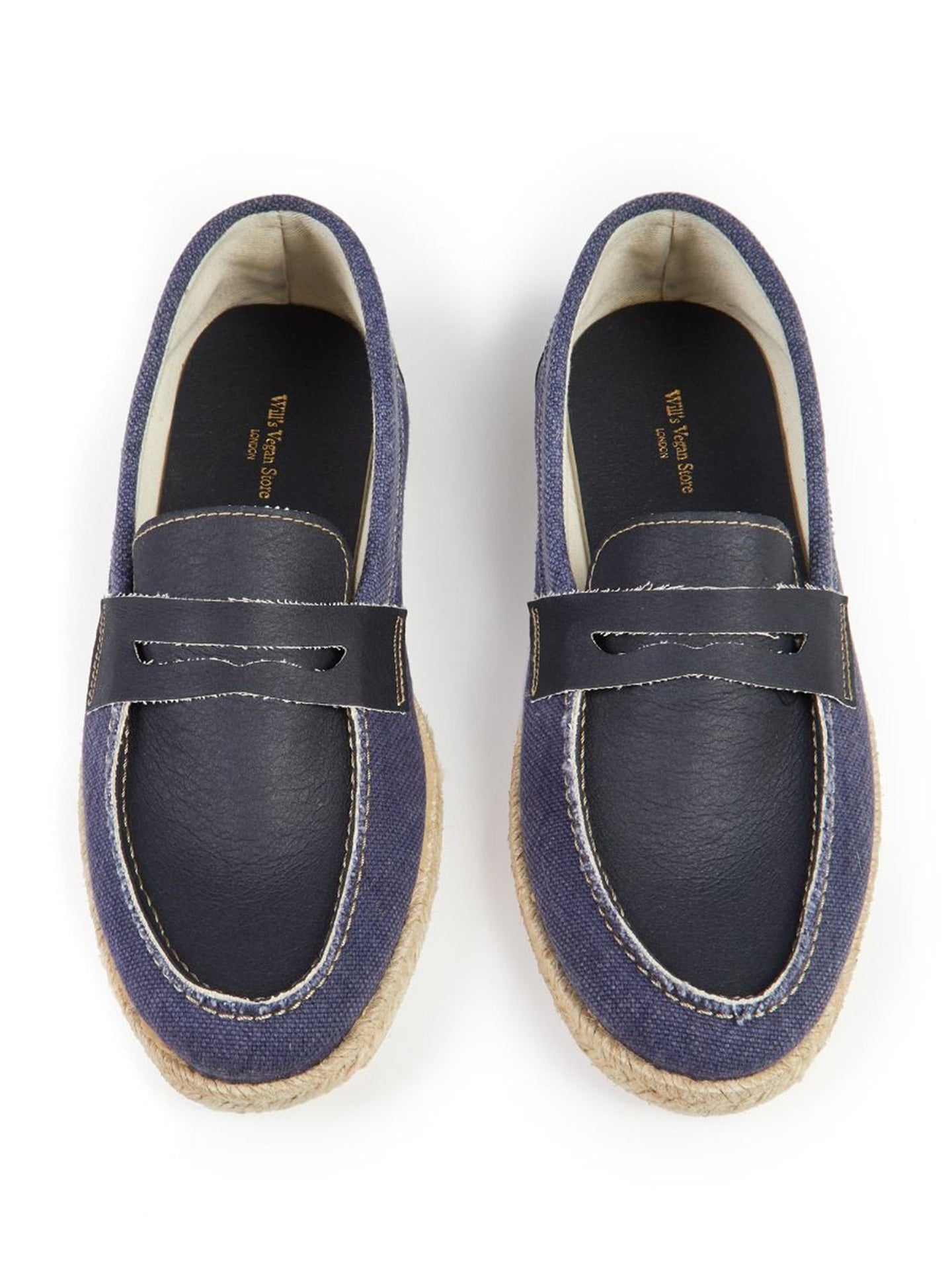 Vegan Men's Recycled Espadrille Penny Loafers | Will's Vegan Store