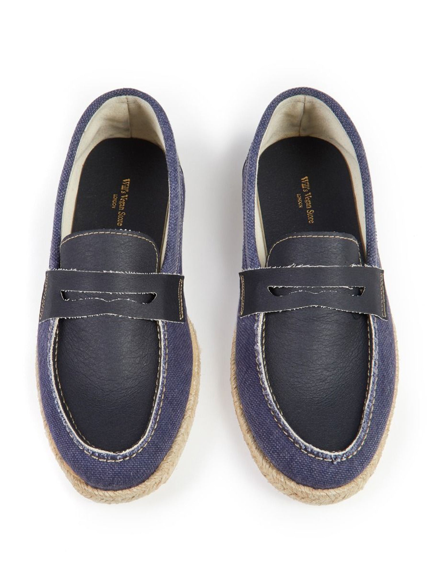 Vegan Men's Recycled Espadrille Penny Loafers | Will's Vegan Store