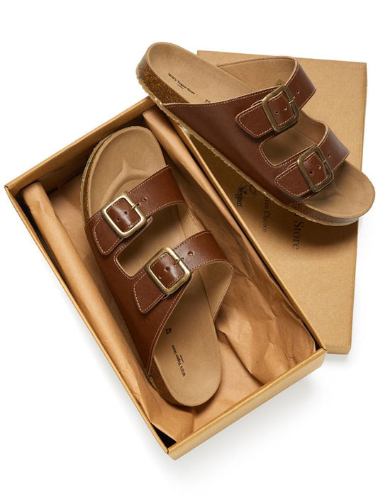 Vegan Women's Two Strap Footbed Sandals | Will's Vegan Store